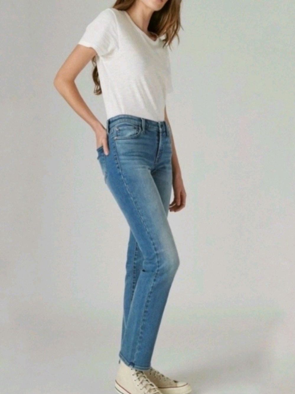 Lucky Brand Womens Size 8/29 Sweet Straight Mid Rise Medium Wash Jeans Faded